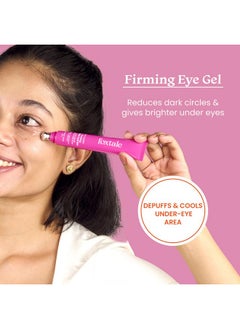 foxtale Firming Eye Gel To Reduce Dark Circles Puffy Eyes Fine Lines And Inflammation Cooling And Hydrating For Undereyes With Peptides Algae Provitamin B5 All Skin Types Men & Women 20Ml  - Image 5