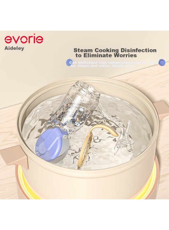 Evorie Children's Straw Cup For Ages 1-3, Baby Sippy Cup With Straw, Leak-proof Water Bottle With Handle, 300ml - Image 2