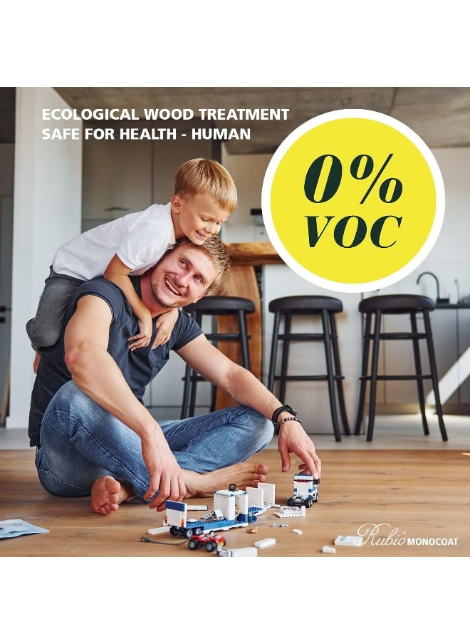 Rubio Monocoat Rubio Monocoat Wood Stain & Finish 175 ft² - Walnut | Oil Plus 2C | Quick-Dry, Eco-Friendly Linseed Wood Oil for Indoor Use, Includes Accelerator (Part B) | Protector | 350 ml  - Image 3