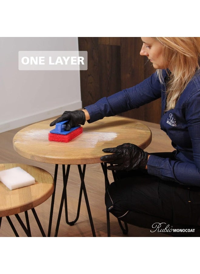 Rubio Monocoat Rubio Monocoat Wood Stain & Finish 175 ft² - Walnut | Oil Plus 2C | Quick-Dry, Eco-Friendly Linseed Wood Oil for Indoor Use, Includes Accelerator (Part B) | Protector | 350 ml  - Image 4