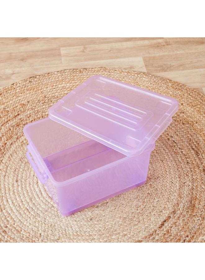 Home Box Rolling 15 L Storage Box with Wheels and Lid - 37x30x20 cm - Image 2