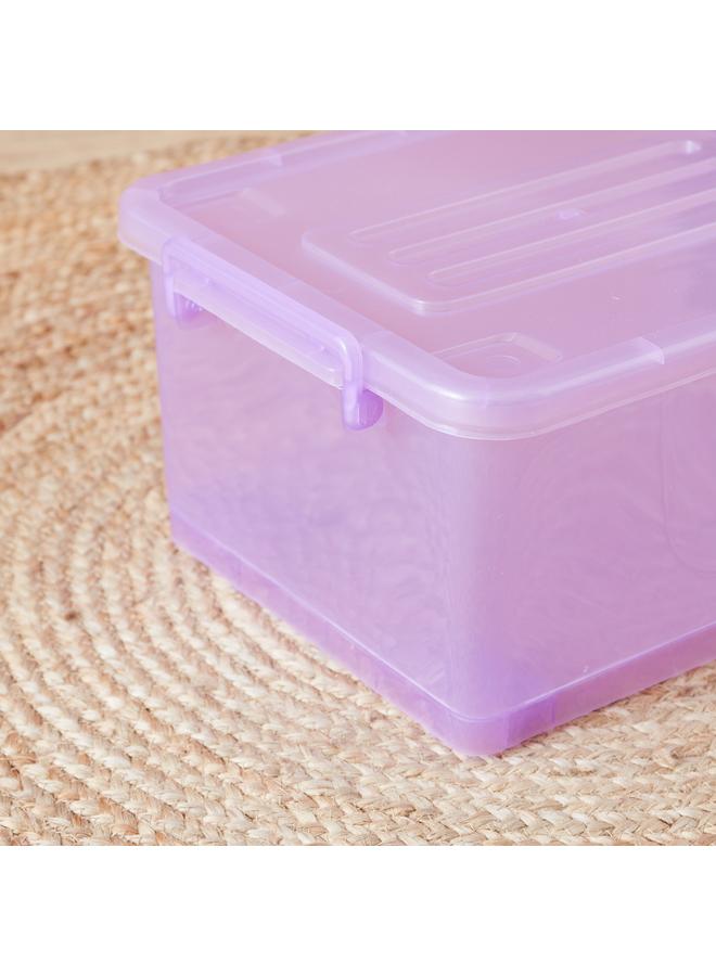 Home Box Rolling 15 L Storage Box with Wheels and Lid - 37x30x20 cm - Image 3