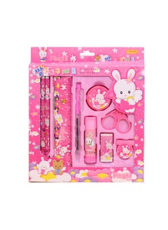 Generic Creative Pencil Set Children's Stationery Set Gift Box Learning Supplies Primary School Prizes Activity Gifts Essentials Supplies Kit Supplies for Girls Boys and Student Good Gift For Children Pink  - Image 1