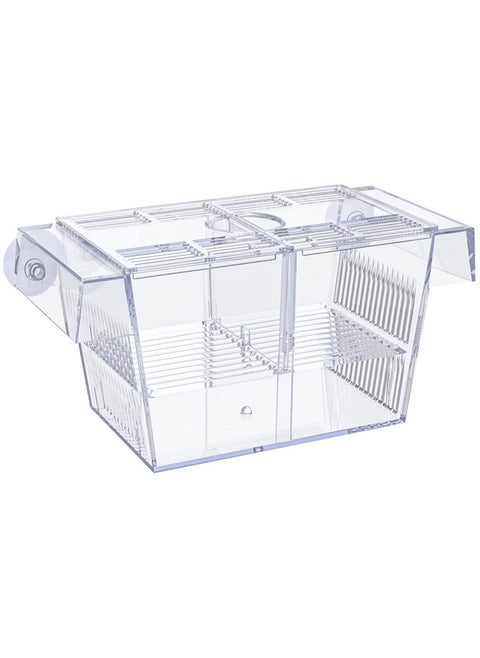 Aquarium Fish Breeding Box Acrylic Hatchery Incubator Tank With Suction Cups Medium Isolation Box For Baby Fish Shrimp Betta And Guppy