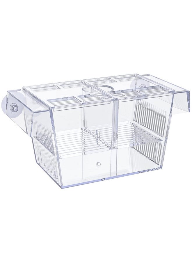 Pawfly Aquarium Fish Breeding Box Acrylic Hatchery Incubator Tank With Suction Cups Medium Isolation Box For Baby Fish Shrimp Betta And Guppy  - Image 1
