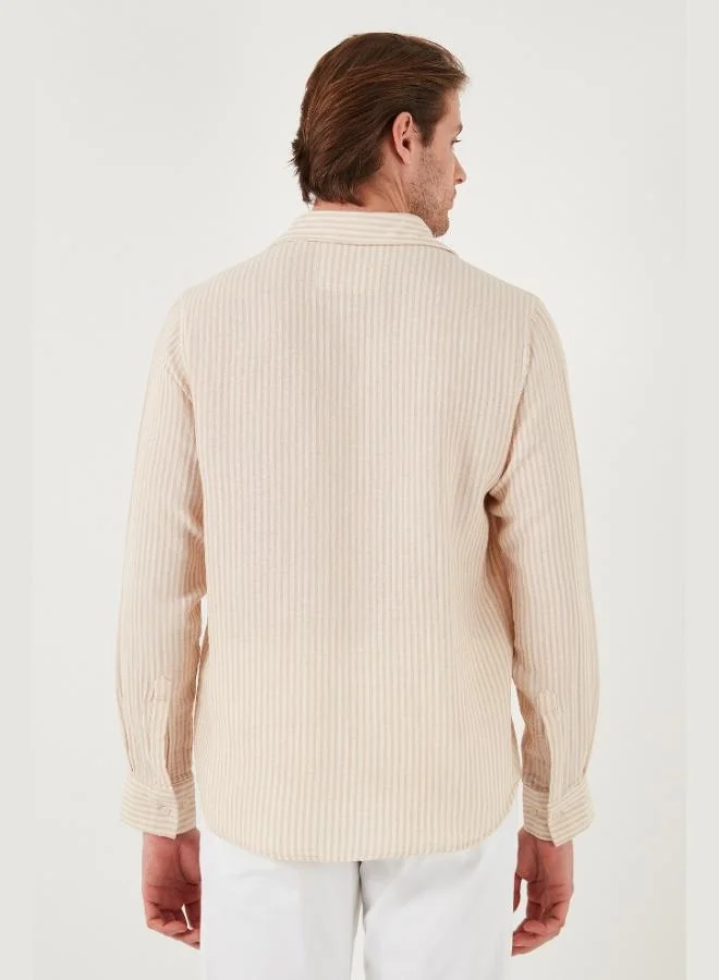 Buratti  Buratti Striped Regular Fit Cotton Long Sleeve Shirt Men's SHIRT CF25S129721 for Men | Best Price UAE