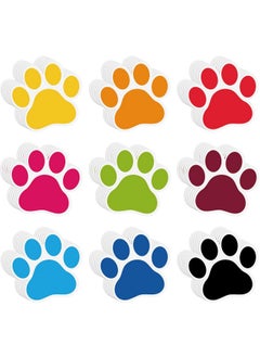 Geyee Geyee 108 Pcs Paw Prints Cutouts Paw Bulletin Board Decorations 3.2'' x 3.5'' Mini Colorful Paper Paw Cutouts for Kids Educational School Classroom Craft Wall Decor Party Favor Supplies  - Image 1
