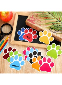 Geyee Geyee 108 Pcs Paw Prints Cutouts Paw Bulletin Board Decorations 3.2'' x 3.5'' Mini Colorful Paper Paw Cutouts for Kids Educational School Classroom Craft Wall Decor Party Favor Supplies  - Image 3