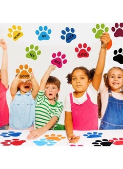Geyee Geyee 108 Pcs Paw Prints Cutouts Paw Bulletin Board Decorations 3.2'' x 3.5'' Mini Colorful Paper Paw Cutouts for Kids Educational School Classroom Craft Wall Decor Party Favor Supplies  - Image 4