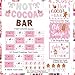 K KUMEED Hot Cocoa Bar Kit Pink Hot Cocoa Bar Banner Cute Gingerbread Man Sign Oh Snap Toppings Tent Cards Cup Tags Stickers for Winter Baby Shower Christmas Party Baby Its Cold Outside Decorations - Image 4