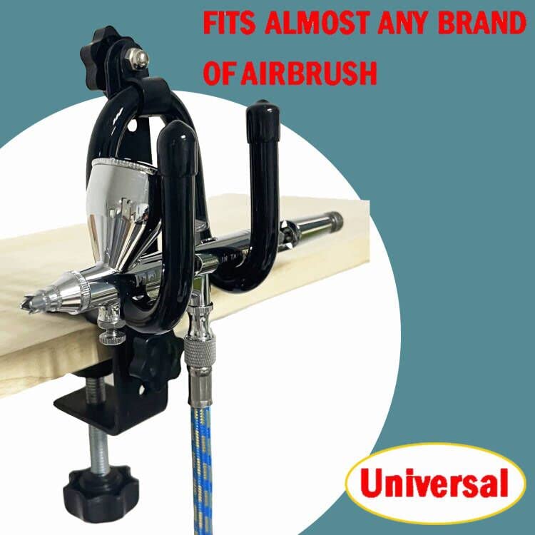 AUXPhome Universal Clamp-on Airbrush Holder - Hold Any Combination of Gravity-Feed, Side-Feed, Bottom-Feed and Trigger-Style airbrushes, A Must for Every Airbrush Artist - Beginner or Professional. - Image 3