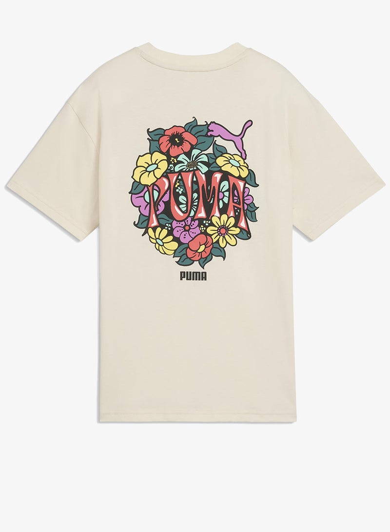 بوما تيشيرت برسومات شبابي مريح بتصميم التسعينات - Image 5