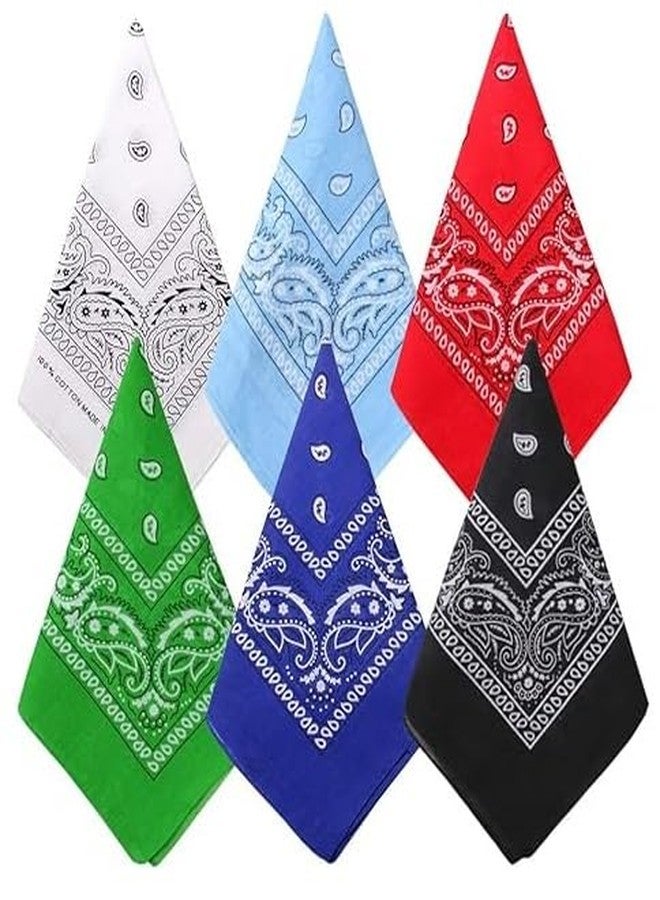 PAROPKAR Multi-Purpose Fancy Trendy Men Handkerchief 100% Cotton Novelty Printed Paisley Cowboy Bandana for Men Women (Multicolor -01) - Image 1