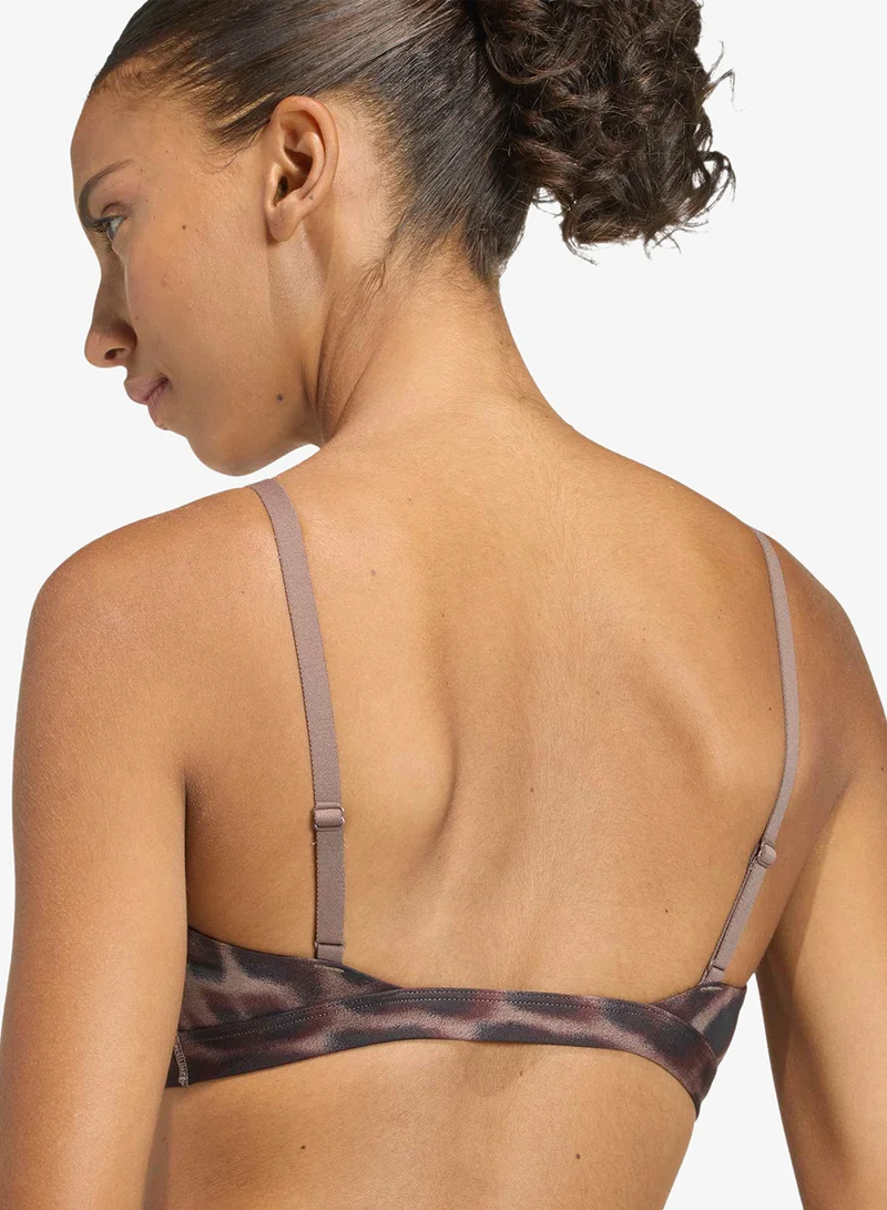 اديداس Optime Essentials Workout Leopard Light Support Bra