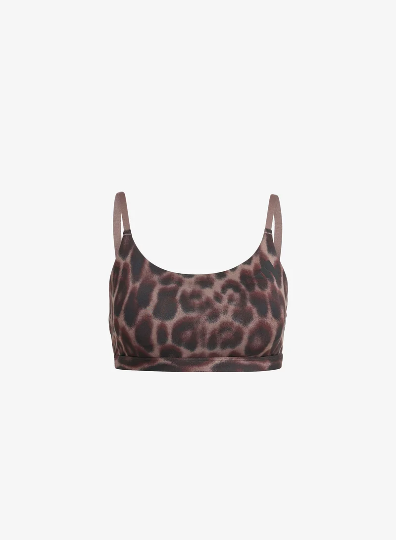Adidas  Optime Essentials Workout Leopard Light Support Bra for Women | Best Price UAE