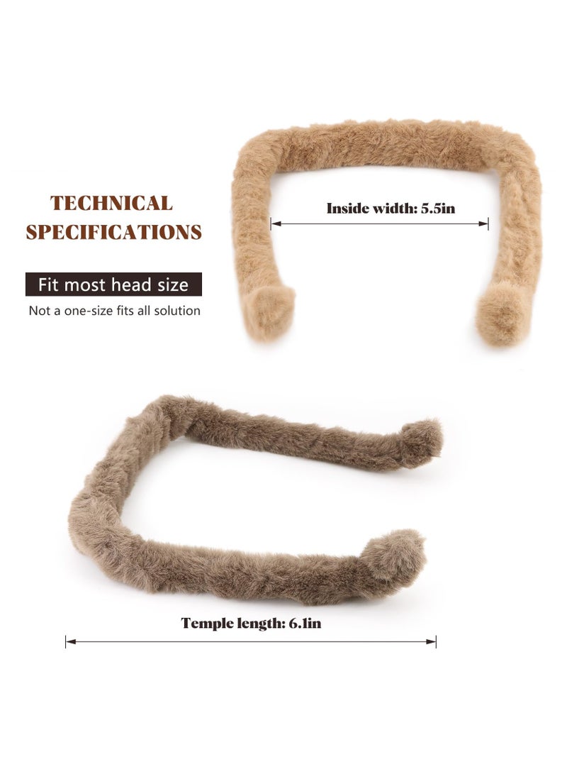 KASTWAVE 4Packs Woollen Headband, Square Headband Like Sunglasses for Curly Thick Hair, Invisible Hair Hoop Square Headbands Fits Like Sunglasses Hairband Glasses Headband for Women - Image 2