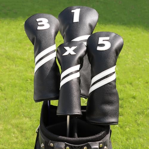 Frimon Golf Club Covers4pcs Golf Head Covers for Woods and Driver Fairway Hybrids for Golf Clubs Women Men - Image 3