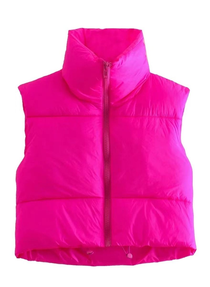 Loquat Spring And Autumn New Cotton West Zipper Collar Short Vest 