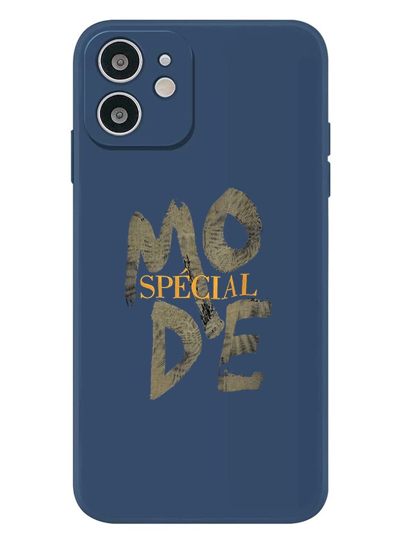 Theodor - Protective Slim Fit Case Liquid Silicone Cover with Full Body Protection Anti-Scratch Shockproof Case For iPhone 12 Blue  - Mode special copy - Image 1