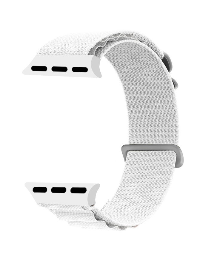 Replacement Band for Apple Watch Band 49mm 46mm 45mm 44mm - Alpine Loop Band for Women Men - Adjustable With Metal G-Hook Strap For iWatch Ultra Series SE 8/7/6/5/4/3/2/1 - White - Image 2
