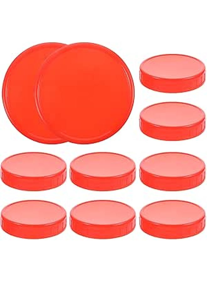 Wide Mouth Jar Lids 10 Pack 86mm Plastic Sealed Storage Caps for Canning Food Preservation - Image 1