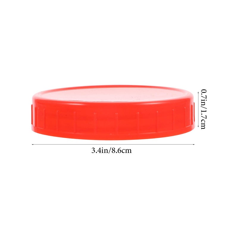 Wide Mouth Jar Lids 10 Pack 86mm Plastic Sealed Storage Caps for Canning Food Preservation - Image 3