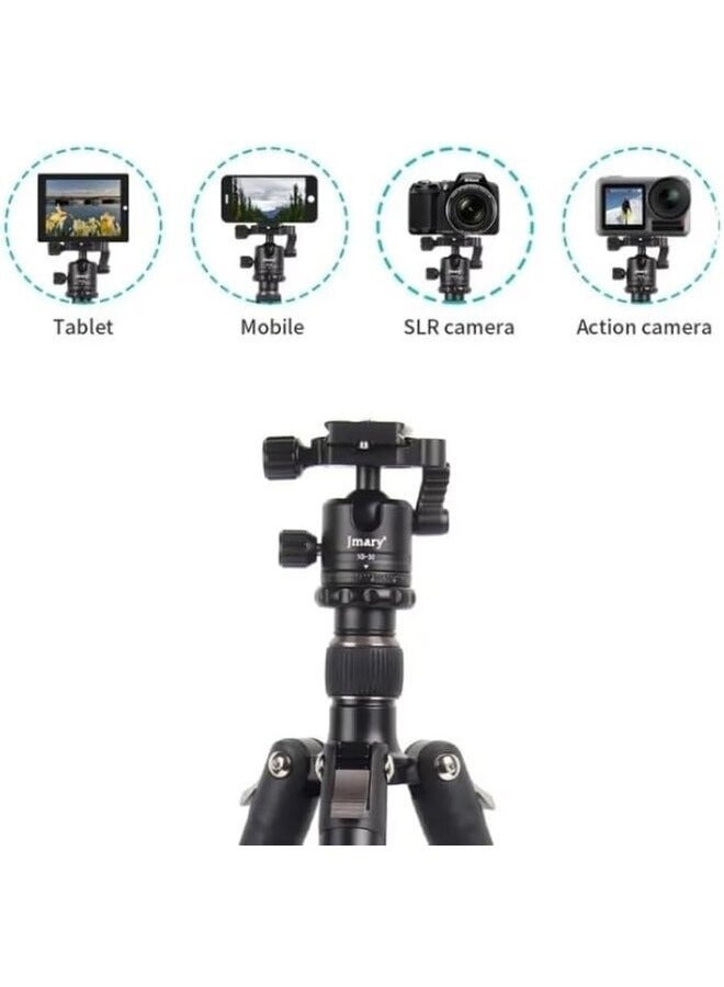 Jmary JMARY KT325+NB30 1.6m Portable Aluminum Alloy Action Camera Rotating Tripod Holder - Image 3