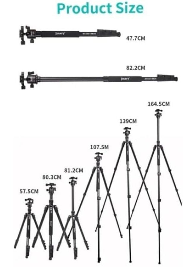 Jmary JMARY KT325+NB30 1.6m Portable Aluminum Alloy Action Camera Rotating Tripod Holder - Image 5