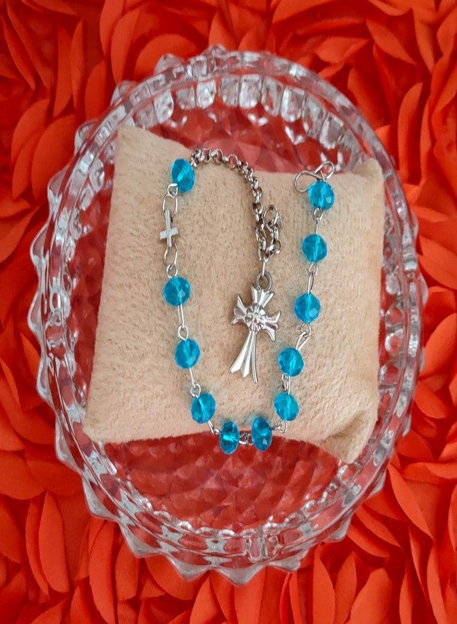 Sullery Religious Catholic Jewelry 6mm Bead Jesus Stainless Steel Rosary Bead Bracelet Holy Cross Christian Jewellery for Men and Women - Image 3