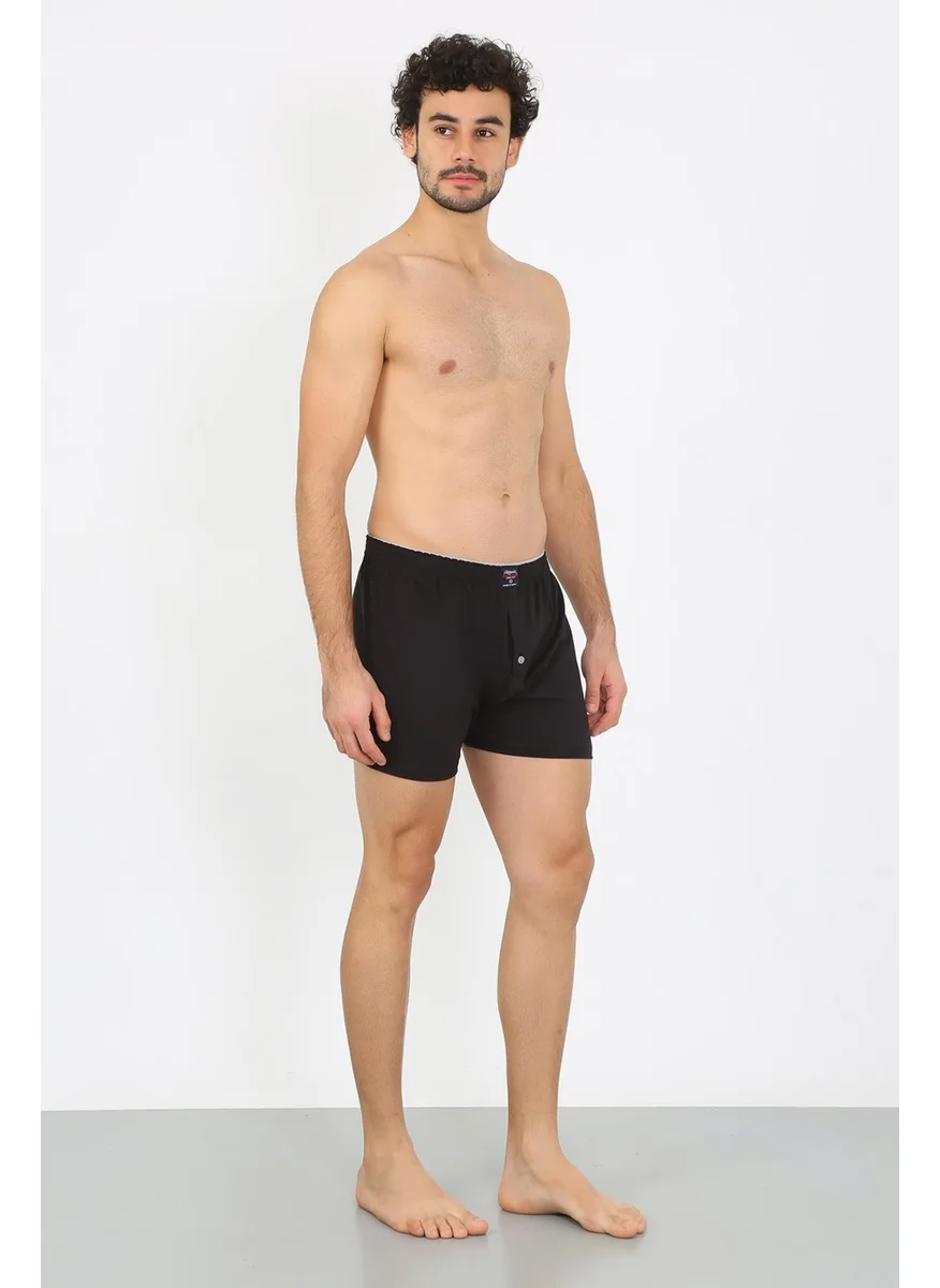 اكبينيز Men's Combed Cotton Boxer Black 40091