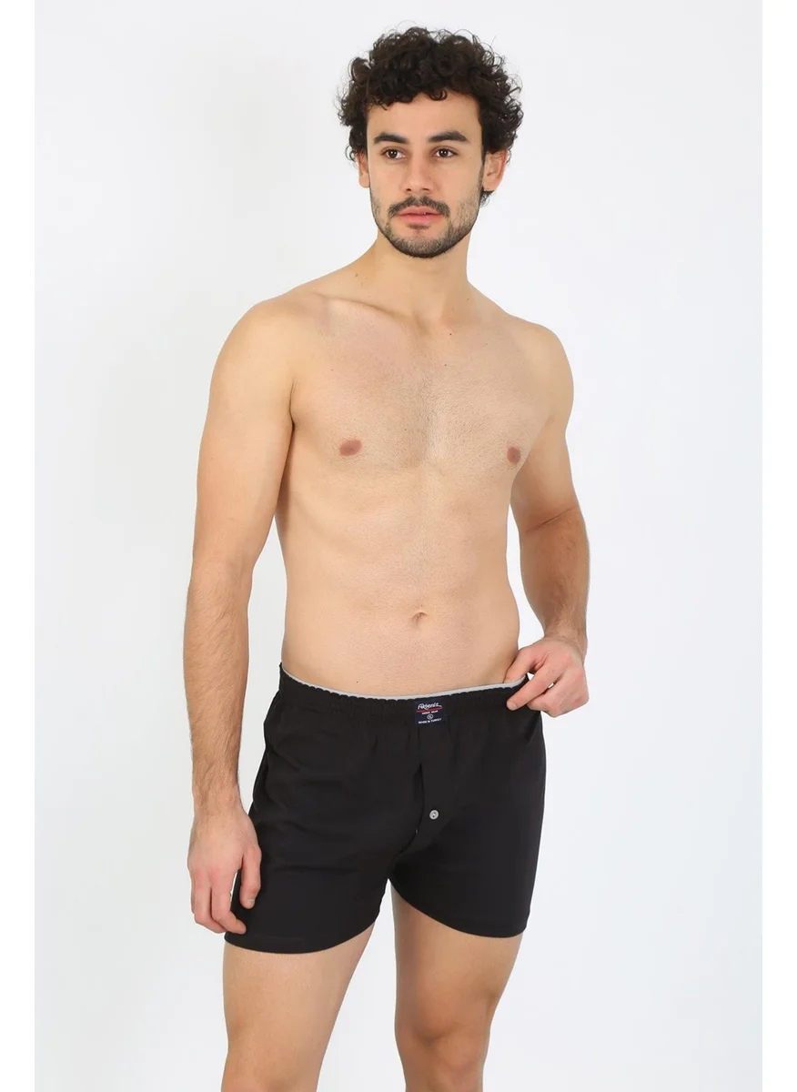اكبينيز Men's Combed Cotton Boxer Black 40091