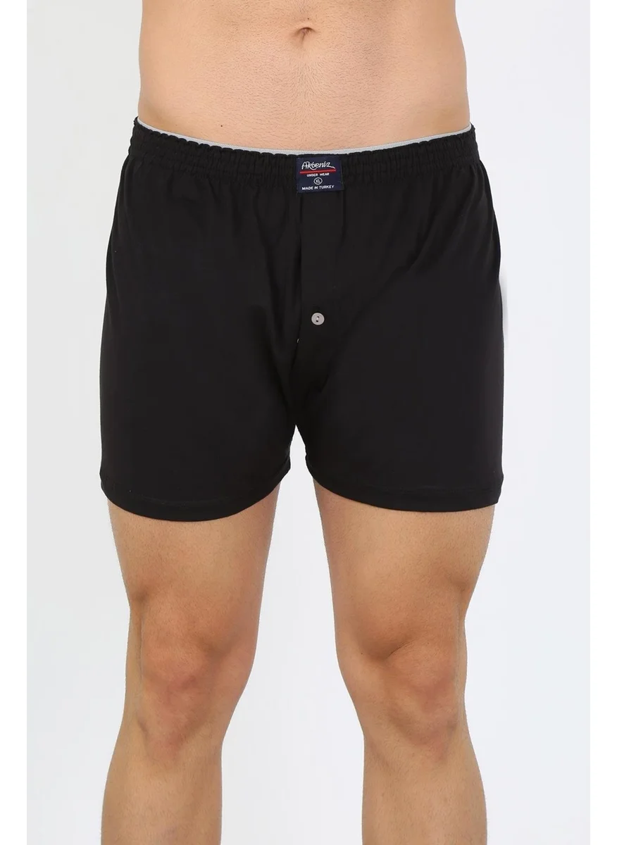 اكبينيز Men's Combed Cotton Boxer Black 40091