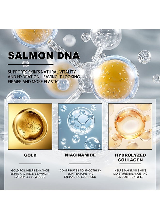 jalan Stem Cell Essence Resilience Skin Ampoule,Salmon DNA Gold Foil Salmon Facial Essence Ampoule - Anti-wrinkle, Fades Acne Scars, Improves Skin Texture, Evens Skin Tone 30ml - Image 5