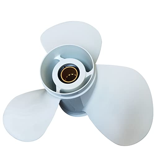 DLNIG 11 1/8x13-G Boat Moto Aluminum Propeller - for Yamaha Outboard Engines 30HP 40HP 50HP 60HP Replace 69W-45945-00-00 663-45945-02-EL,13 Spline Tooth - Aluminum Outboard - Image 3