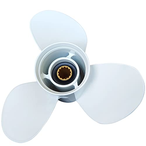 DLNIG 11 1/8x13-G Boat Moto Aluminum Propeller - for Yamaha Outboard Engines 30HP 40HP 50HP 60HP Replace 69W-45945-00-00 663-45945-02-EL,13 Spline Tooth - Aluminum Outboard - Image 1