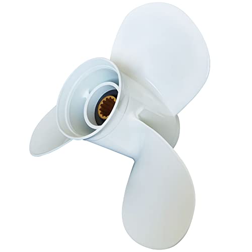 DLNIG 11 1/8x13-G Boat Moto Aluminum Propeller - for Yamaha Outboard Engines 30HP 40HP 50HP 60HP Replace 69W-45945-00-00 663-45945-02-EL,13 Spline Tooth - Aluminum Outboard - Image 4