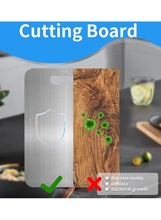 Titanium Cutting Board -100% Pure Titanium Cutting Boards for Kitchen,Food Grade 304 Stainless Steel Cutting Board,Double-sided food-grade Chopping Board for Cutting Meats,Fruits Vegetables（35*23cm) - Image 4