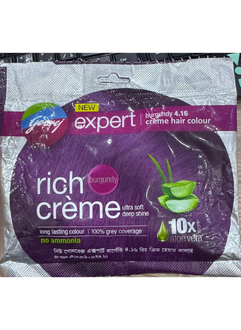 Godrej Expert Rich Creme Hair Color Burgundy 4.16  - Image 4
