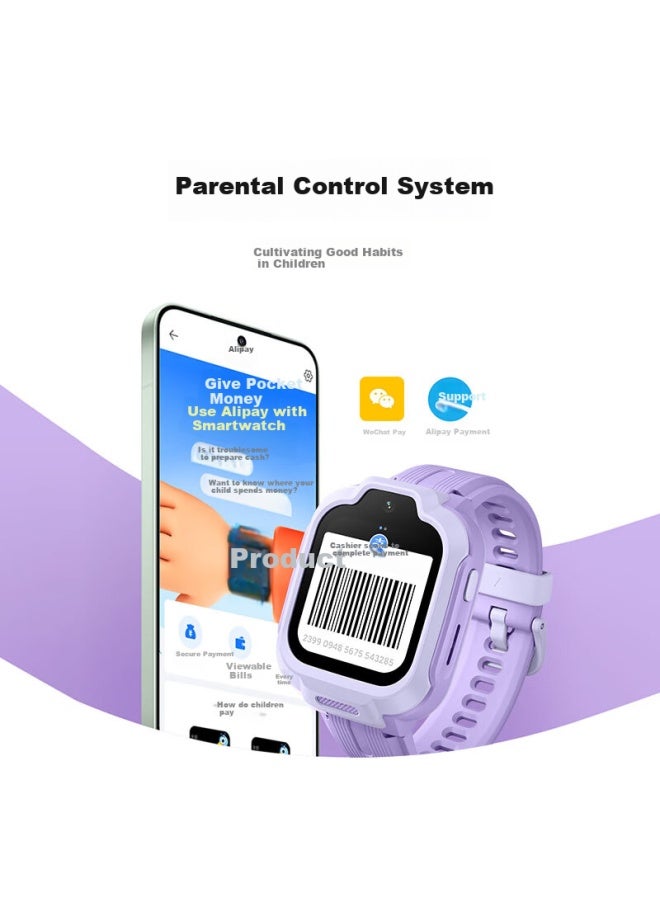 إم آي Mi Redmi ساعة ذكية للأطفال Dream Purple الدعم الوطني ساعة ذكية للطلاب 9-تحديد المواقع كاميرا أمامية عالية الدقة Wechat Xiao Ai Classmate مضاد للماء ساعات للأولاد والبنات - Image 5