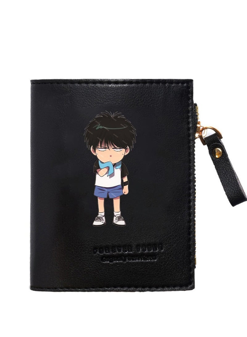 KUYING Slam Dunk, Student Card Bag, Leather Wallet 