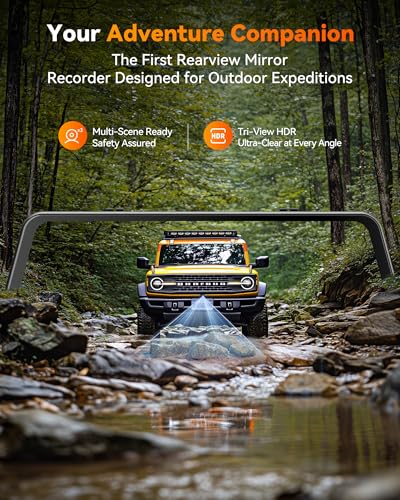 WOLFBOX G900 Tripro Bumper Version 3 Channel 4K Mirror Dash Cam, 8MP STARVIS 2 IMX678 Night Vision, 4K+2.5K+1080P Front and Rear Bumper Dash Cam, 5.8GHz WiFi, Voice Control, Includes 256GB Card & GPS - Image 3