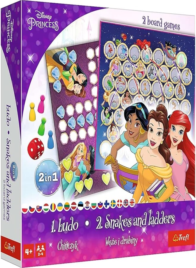 Trefl GAME 2 in 1 Ludo/Snakes and ladders Princess 2418