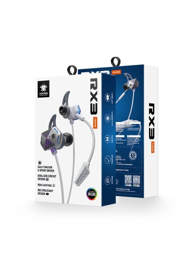 بليكستون سماعة ألعاب بليكستون RX3 Space Edition تايب سي بإضاءة RGB مع ميكروفون طويل  سماعة ألعاب رياضية إلكترونية مكبر صوت تتبع من الجيل الخامس تحكم في مستوى الصوت اللون رمادي - Image 2