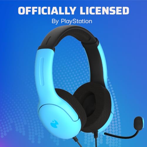 PDP AIRLITE Wired Stereo Gaming Headset, Officially Licensed by Sony PlayStation 5, PS5/PS4/PS3/PC, Lightweight Durable Headphones, 3.5mm Audio Jack, Noise-canceling Flip-to-Mute Mic, Neptune Blue - Image 2
