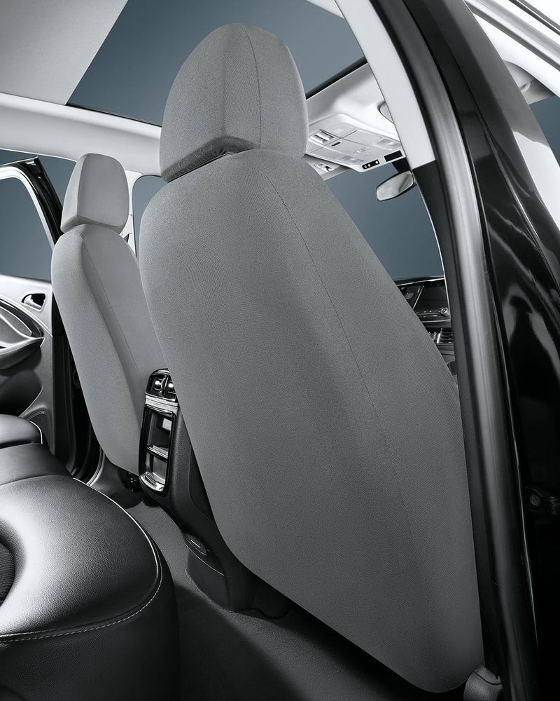 Road Comforts Car Seat Covers for Front Seat, Low Back Heavy Duty Breathable Flax Seat Protector, Airbag, Not Seat Belt Compatible, Washable Seat Cover Fits for Most Cars, Trucks, SUVs, Vans Gray - Image 3