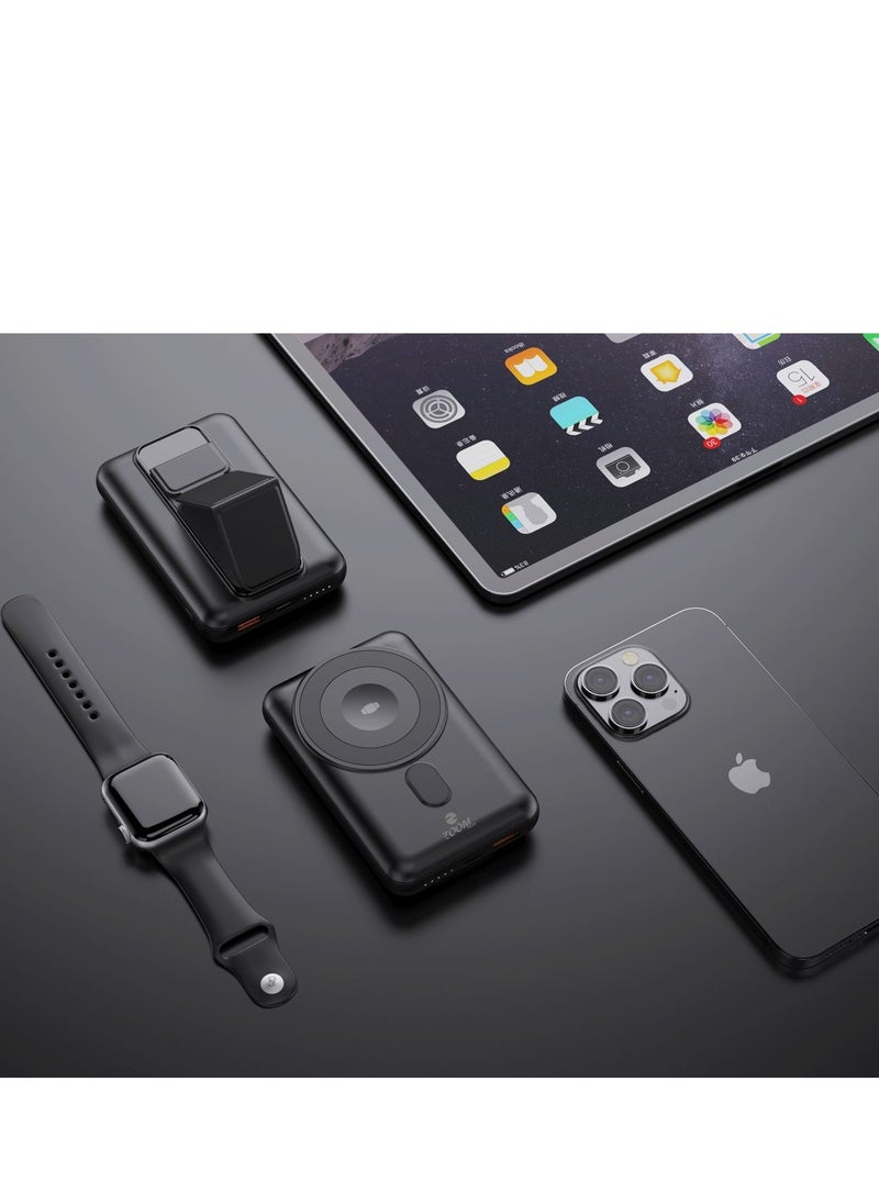 Zoom Plus ZPW102 10000 mAh Magnetico Mag-Safe Wireless Power Bank 10000mAh Fast Charging PD 22.5W for iPhone ,Samsung ,Other  - Image 2