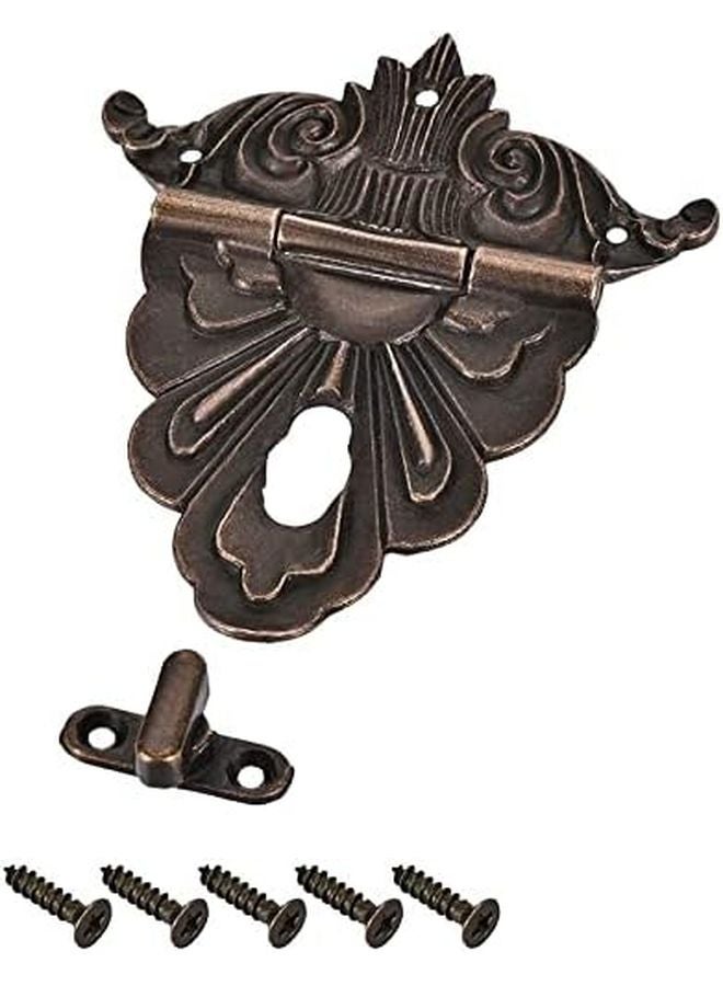 Antique Zinc Alloy Wooden Box Hasp Clasp 100 x 85 mm with Screws - Image 1