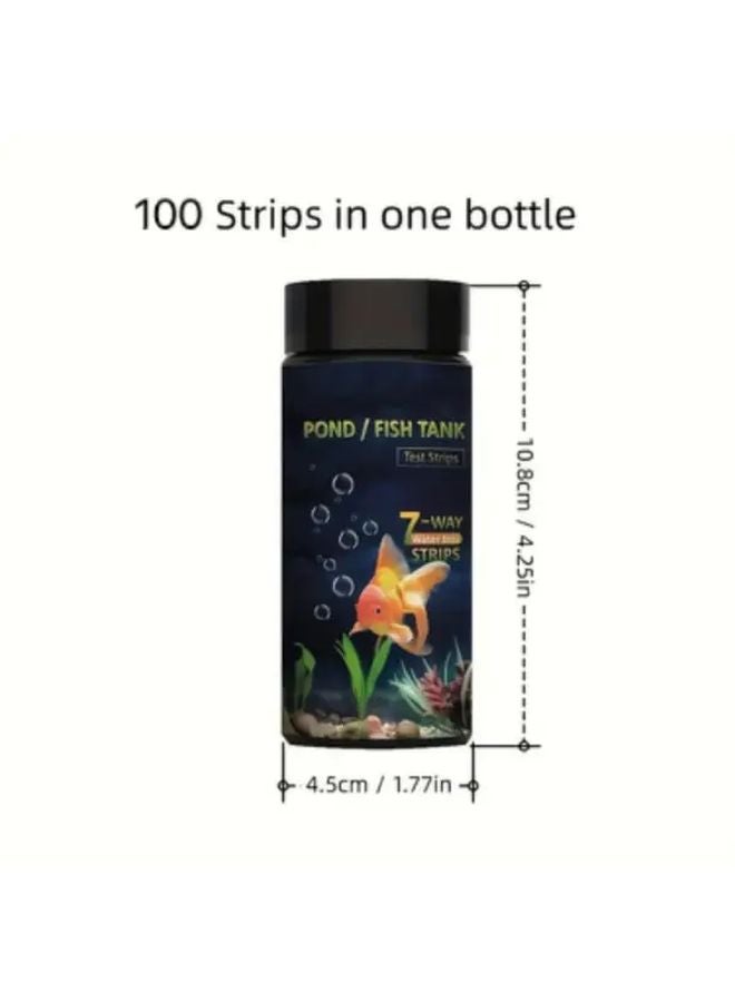 100 قطعة 7 في 1 شرائط اختبار مياه أحواض السمك متعددة الوظائف للمياه العذبة والمالحة - Image 5