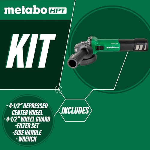Metabo HPT Angle Grinder | 4-1/2-Inch | 12 Amp | AC Brushless Motor | Variable Speed | 3-Position Side Handle | G12VE2 - Image 5