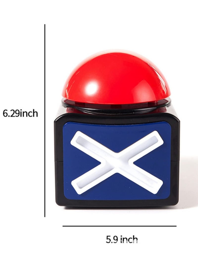 2Pcs Red Buzzer Alarm Button Box with Sound and Light Alarm Sound Play Button Trivia Quiz Got Talent Buzzer for Contest Answer Game  - Image 3